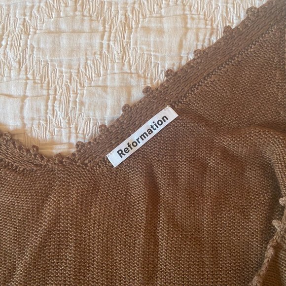 Reformation brown knit tank top NWOT - Picture 2 of 3